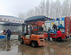 種子包衣機帶烘干設備裝車發貨